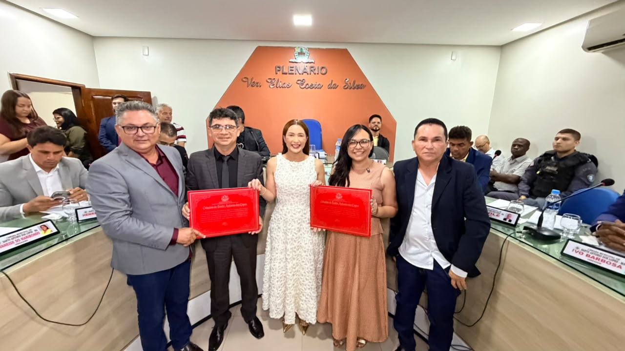 Câmara de Santo Antônio dos Lopes homenageia juíza e pastor com Títulos de Cidadão Santo-antoen...