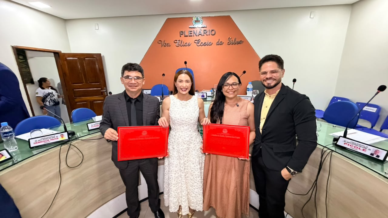 Câmara de Santo Antônio dos Lopes homenageia juíza e pastor com Títulos de Cidadão Santo-antoen...