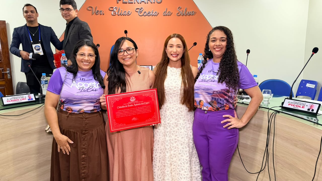 Câmara de Santo Antônio dos Lopes homenageia juíza e pastor com Títulos de Cidadão Santo-antoen...
